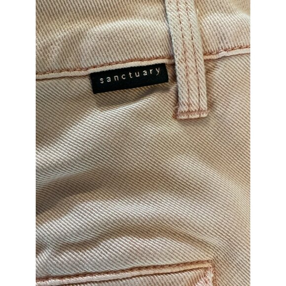 Sanctuary Pale Pink Cargo Jeans Size 28 - Picture 8 of 9